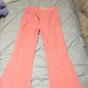 Women's Pink Flared Jeans